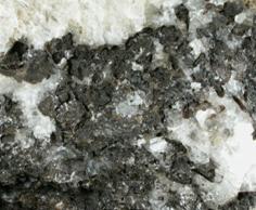 Mineral Specimens: Cesarolite with Calcite from Sidi Amor ben Salem Mine, Al Kåf, Tunisia